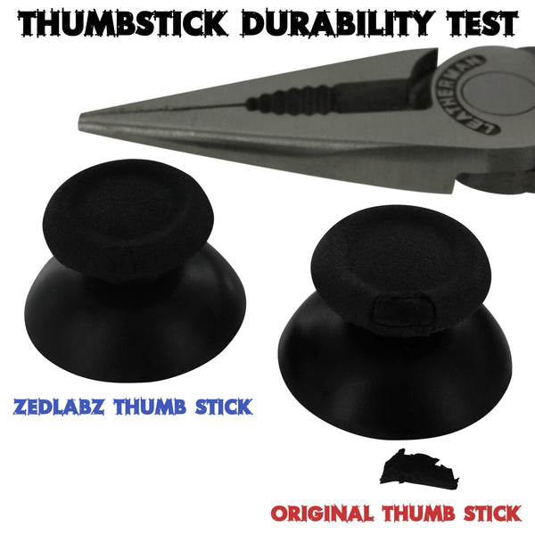 ZedLabz hardened replacement TPU controller analog thumbsticks for Sony PS4 - 2 pack white