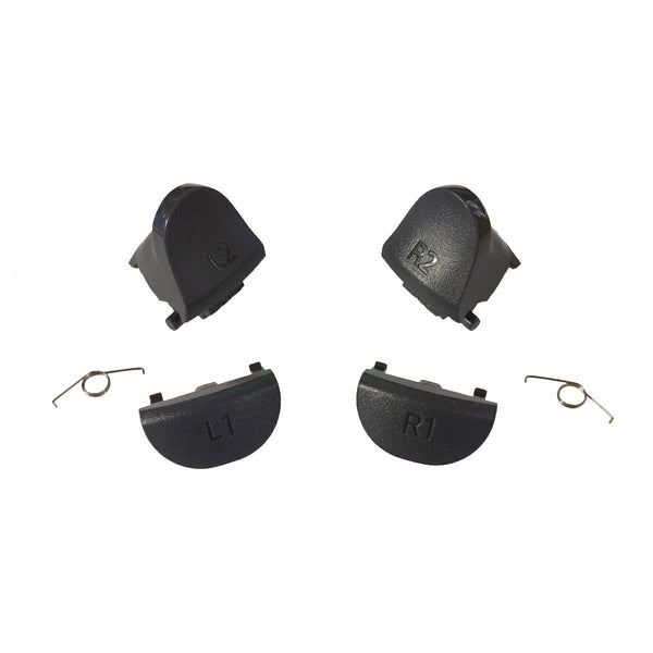 ZedLabz L2 R2 L1 R1 trigger shoulder button & spring set for 3rd generation V3 Sony PS4 Slim / Pro controllers JDM-040 - grey