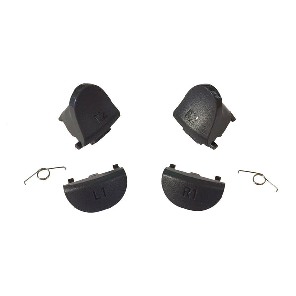 ZedLabz L2 R2 L1 R1 trigger shoulder button & spring set for 3rd generation V3 Sony PS4 Slim / Pro controllers JDM-040 - grey