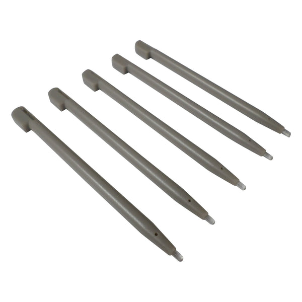 ZedLabz plastic stylus for Nintendo DS Lite (DSL NDSL) slot In touch pen - 5 pack Grey | ZedLabz
