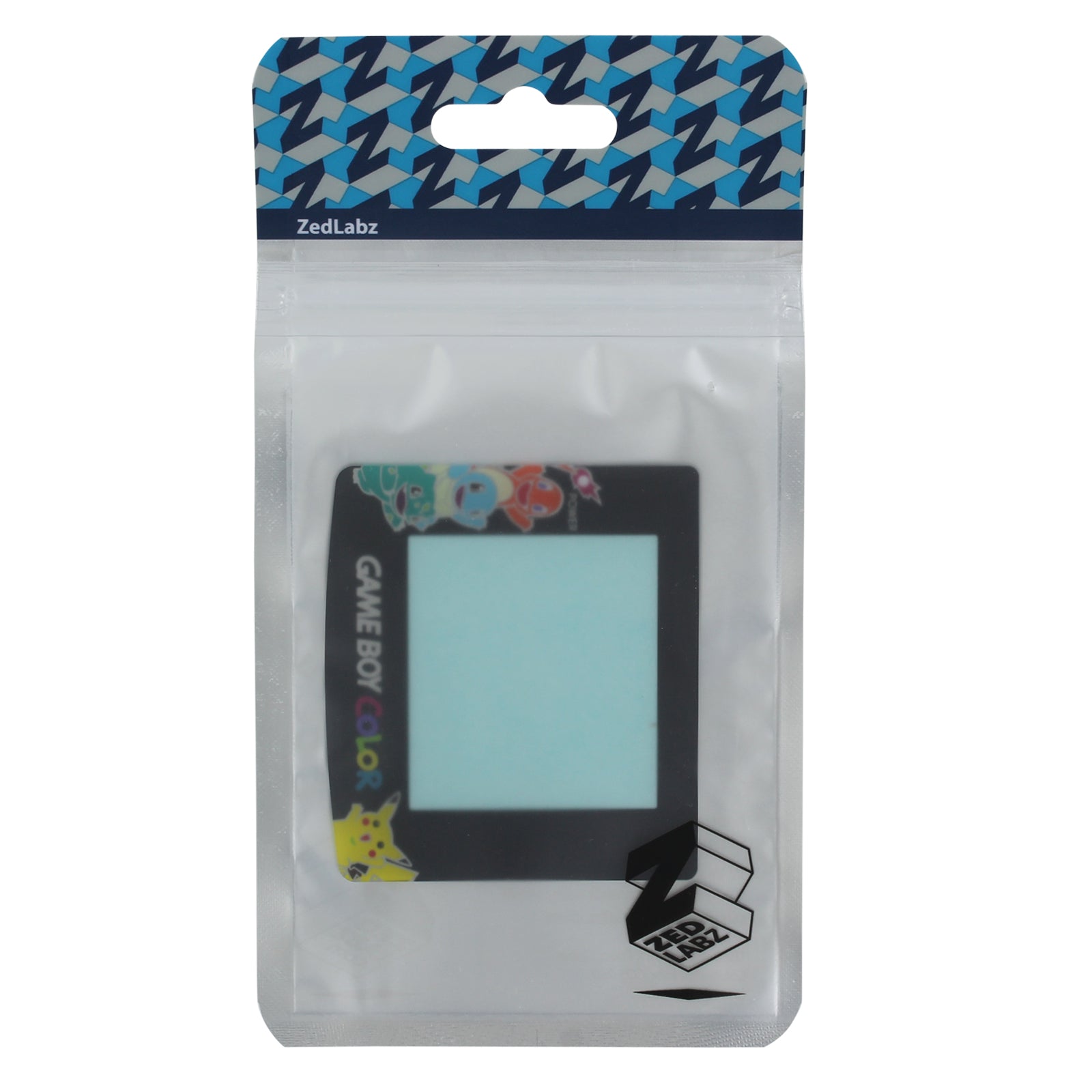 ZedLabz Pokemon edition replacement screen lens plastic cover with Pikachu Charmander Bulbasaur Squirtle for Nintendo Game Boy Color - 3