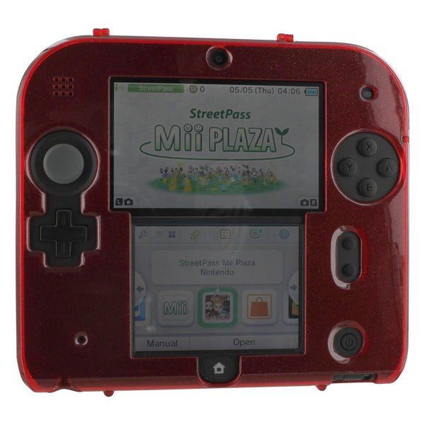 Zedlabz polycarbonate plastic hard case protective armour cover shell for Nintendo 2DS – red