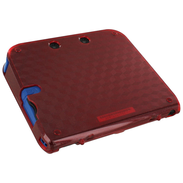Zedlabz polycarbonate plastic hard case protective armour cover shell for Nintendo 2DS – red