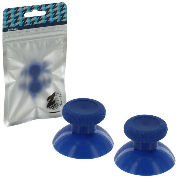 ZedLabz replacement concave rubber analog thumbsticks for Xbox One controller - 2 pack blue