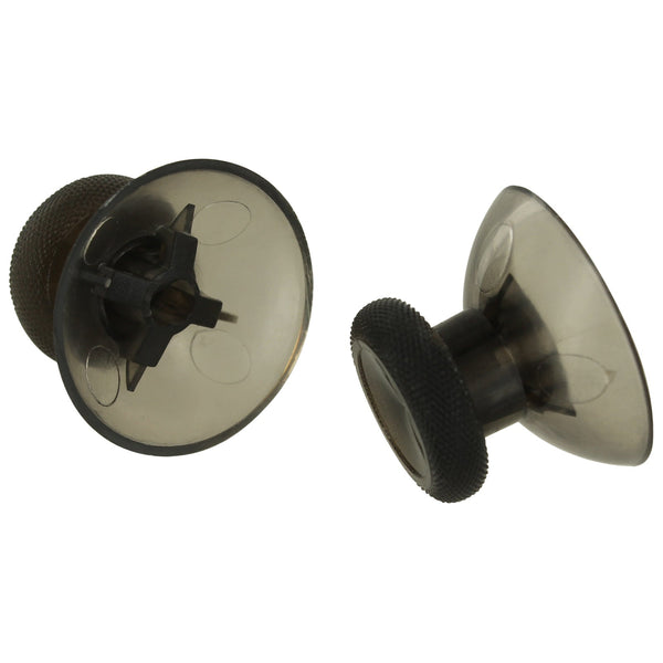 ZedLabz replacement concave rubber analog thumbsticks for Xbox One controller - 2 pack clear black