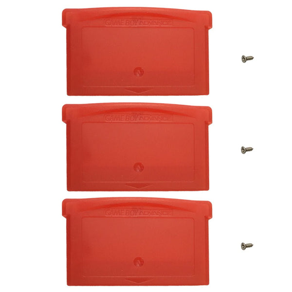 ZedLabz replacement game cartridge shell case for Nintendo Game boy advance games - 3 pack red