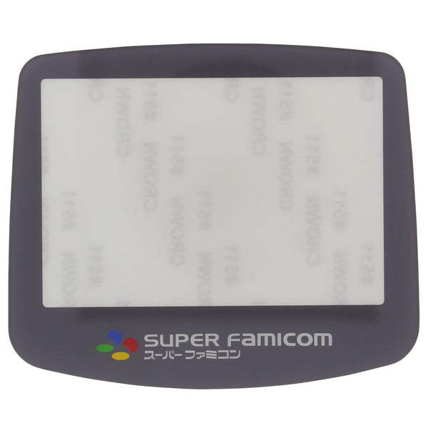 ZedLabz replacement glass screen lens for Nintendo Game Boy Advance AGS-001 Super Famicom Snes style cover - grey