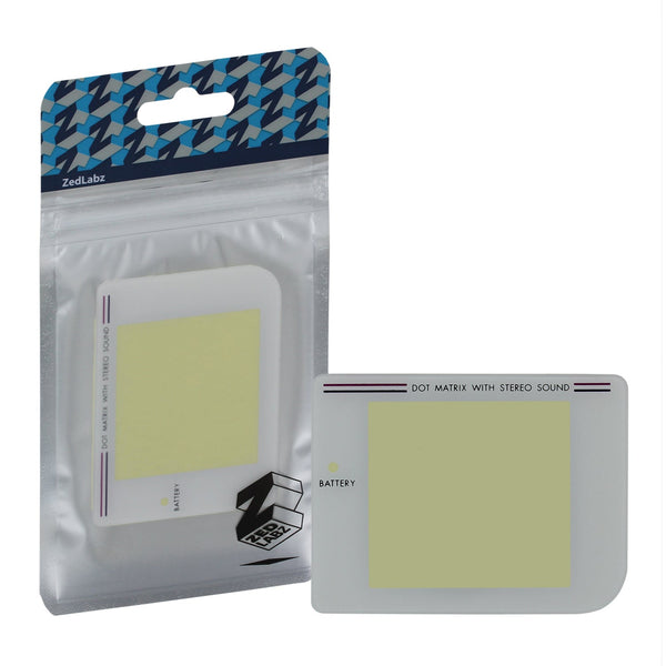 ZedLabz replacement plastic screen lens cover for Nintendo Game Boy original DMG-01 with adhesive - white