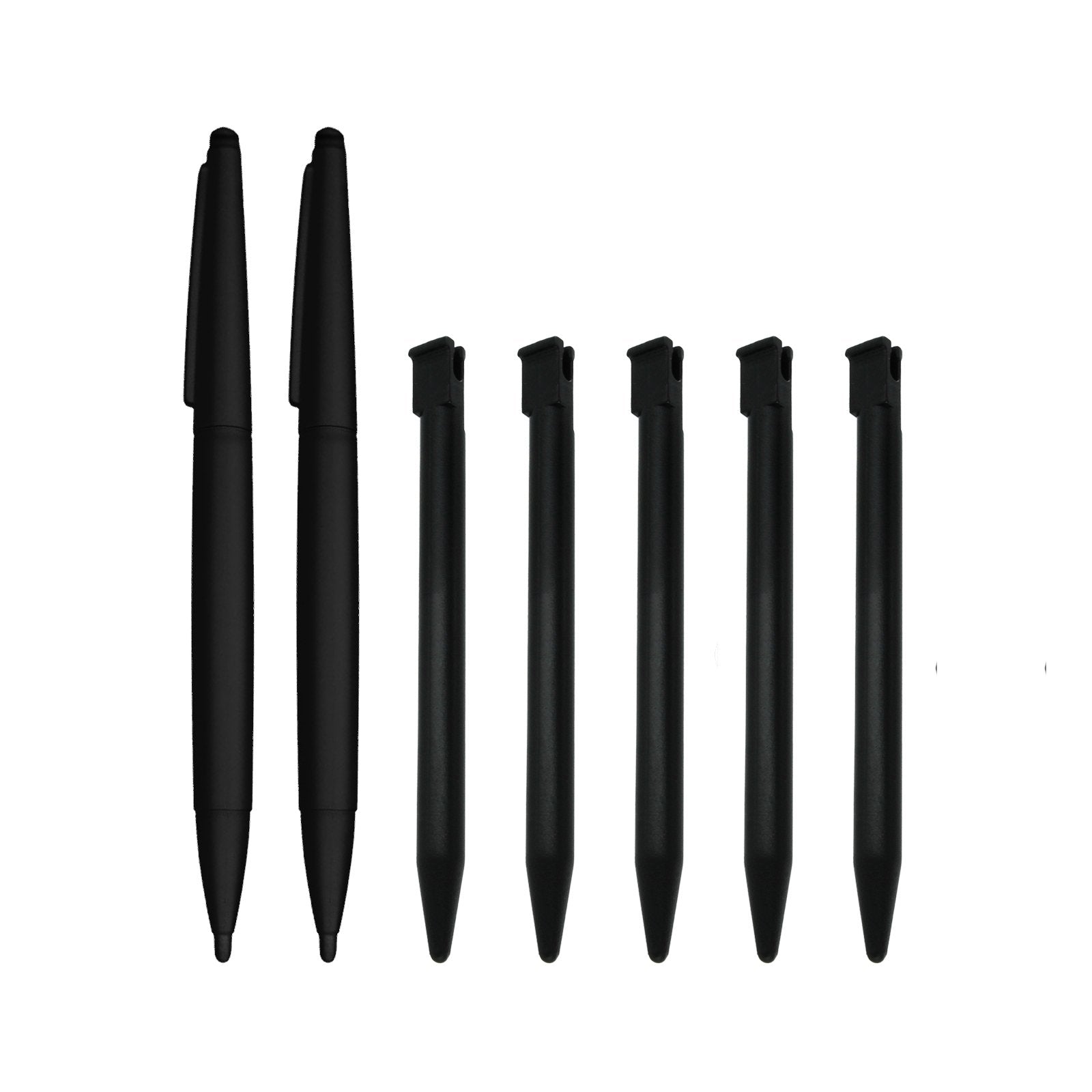 ZedLabz replacement slot in & XL stylus pen pack for Nintendo 3DS - 7 pack black - 3