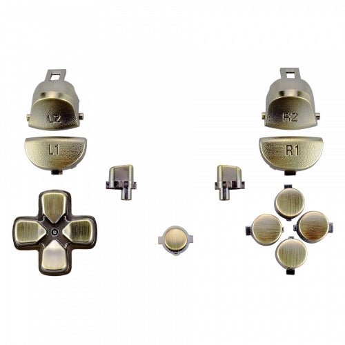 ZedLabz replacement trigger, action, d-pad & option / share button set mod kit for Sony PS4 Pro JDM-040 controllers - bronze