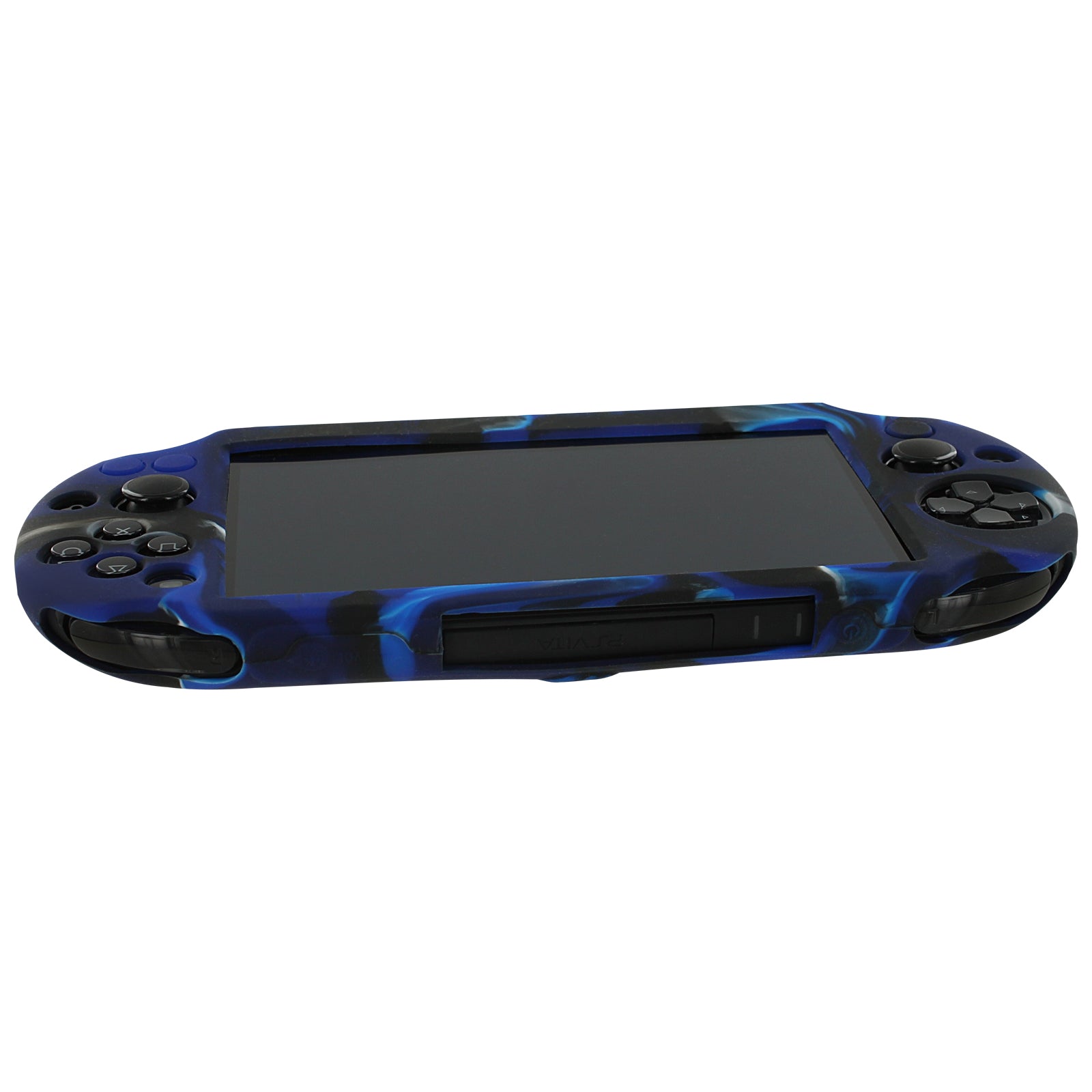 ZedLabz SC - 1 soft silicone skin protector cover bumper case for Sony PS Vita 2000 Slim - camo blue - 3