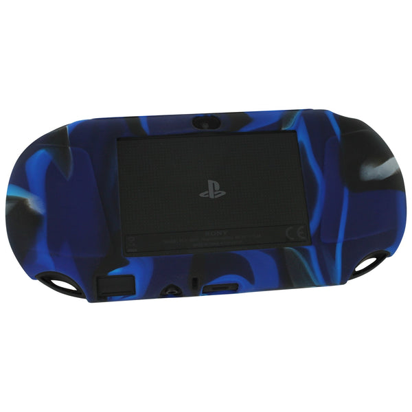 ZedLabz SC-1 soft silicone skin protector cover bumper case for Sony PS Vita 2000 Slim - camo blue