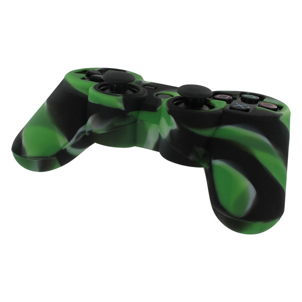 ZedLabz soft silicone cover skin rubber case for Sony PS3 controller - Camo Green