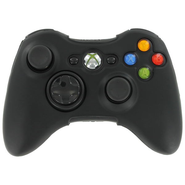 ZedLabz soft silicone rubber skin grip cover case for Microsoft Xbox 360 controller - black