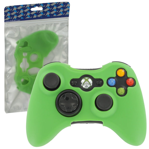 ZedLabz soft silicone rubber skin grip cover case for Microsoft Xbox 360 controller - green