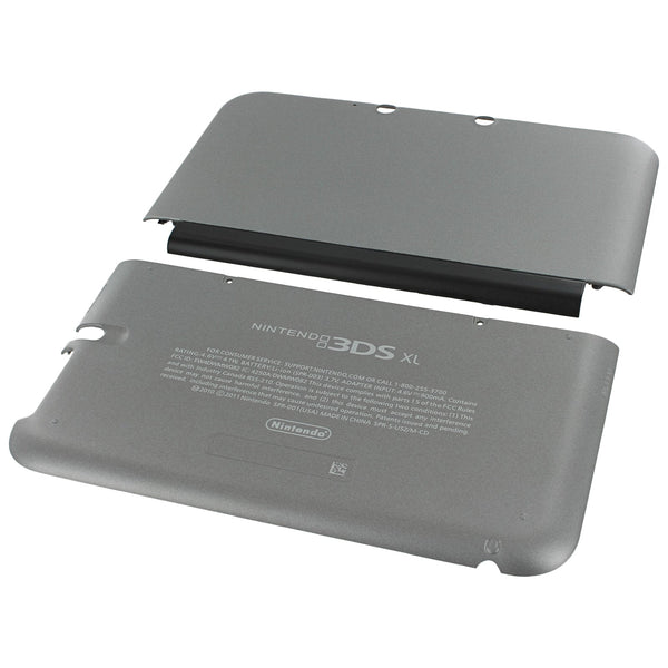 ZedLabz top & bottom cover plates kit for Nintendo 3DS XL console (old 2012) - silver
