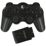 ZedLabz wireless RF double shock vibration controller for Sony PlayStation 2 PS2 - black - 2