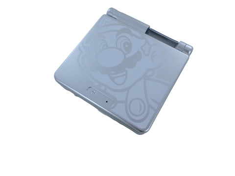 Replacement Housing Shell Kit For Nintendo Game Boy Advance SP - Mario Silver | ZedLabz