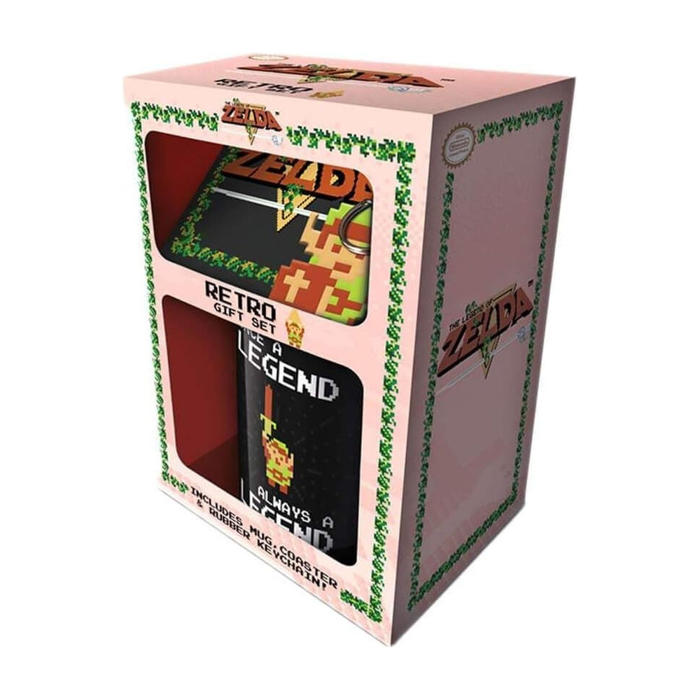 ZELDA (RETRO) MUG COASTER  KEYCHAIN SET