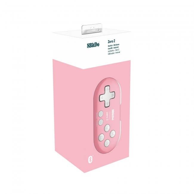 Zero 2 mini Bluetooth controller for Switch, Windows, macOS & Android - Pink Edition | 8BitDo - 9