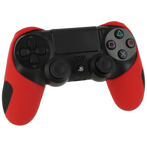 Silicone Grip Cover Skin For Sony PS4 Controllers - Red | ZedLabz