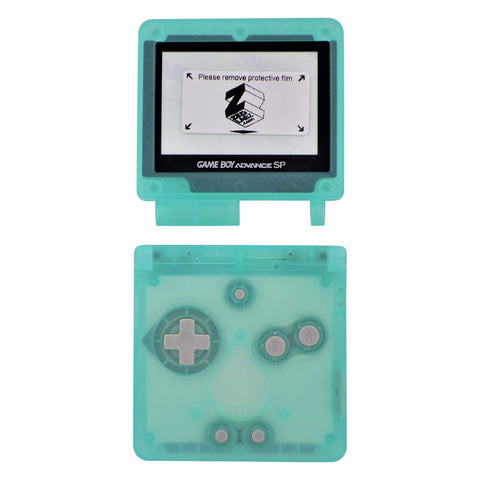 ZedLabz replacement housing shell kit for Nintendo Game Boy Advance SP GBA - Clear Ice Blue