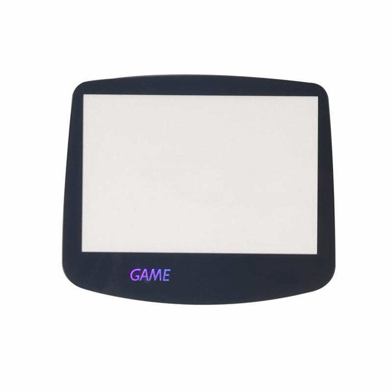 Modified glass screen lens cover for IPS screen Game Boy Advance AGS-001 - Black with holographic logo | Funnyplaying