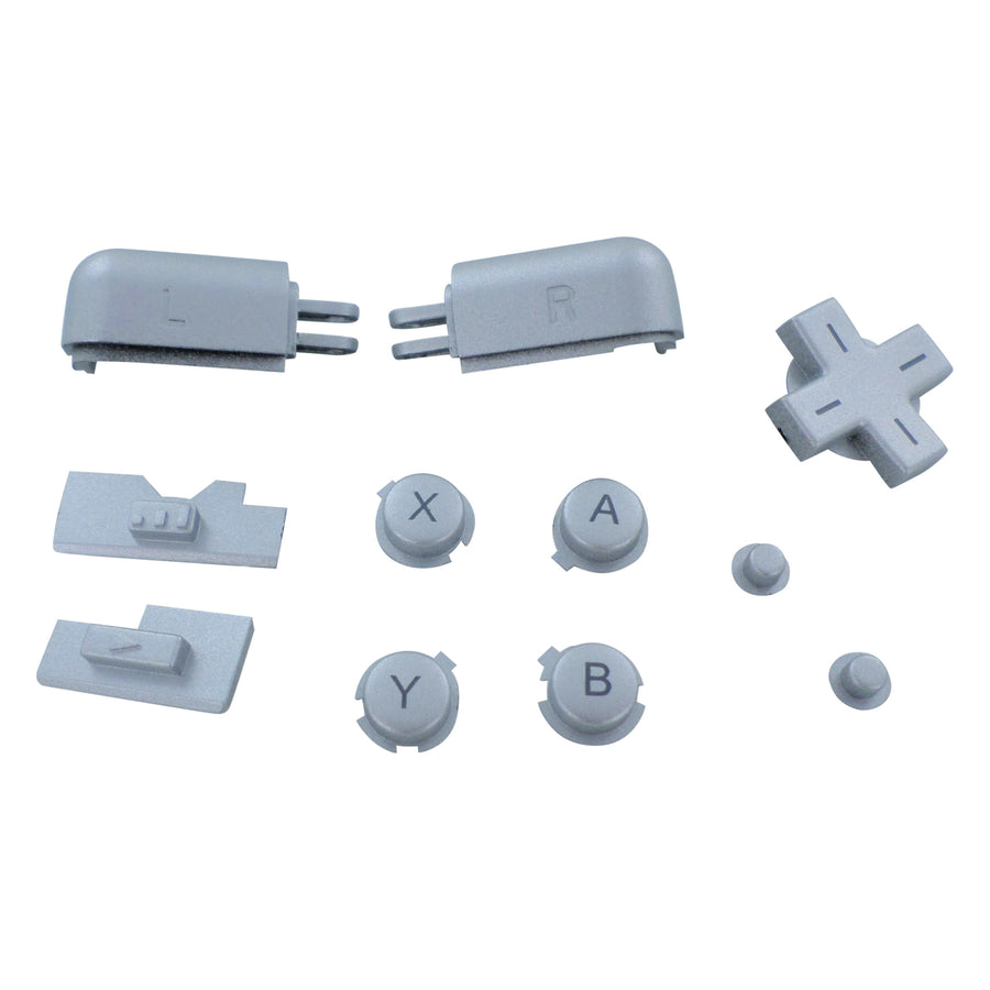 Replacement Button Set For Nintendo DS Lite - Metallic Silver | ZedLabz