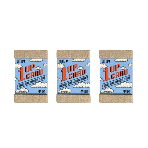 Reusable Video Game Cartridge Card Cleaner - 3 pack | 1UPcard