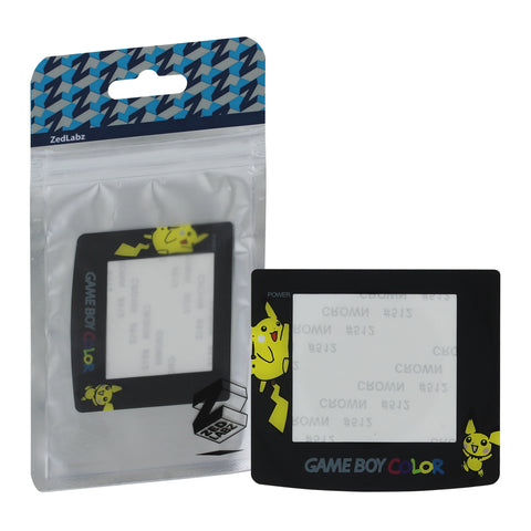 ZedLabz Pokemon edition replacement screen lens plastic cover with Pikachu for Nintendo Game Boy Color