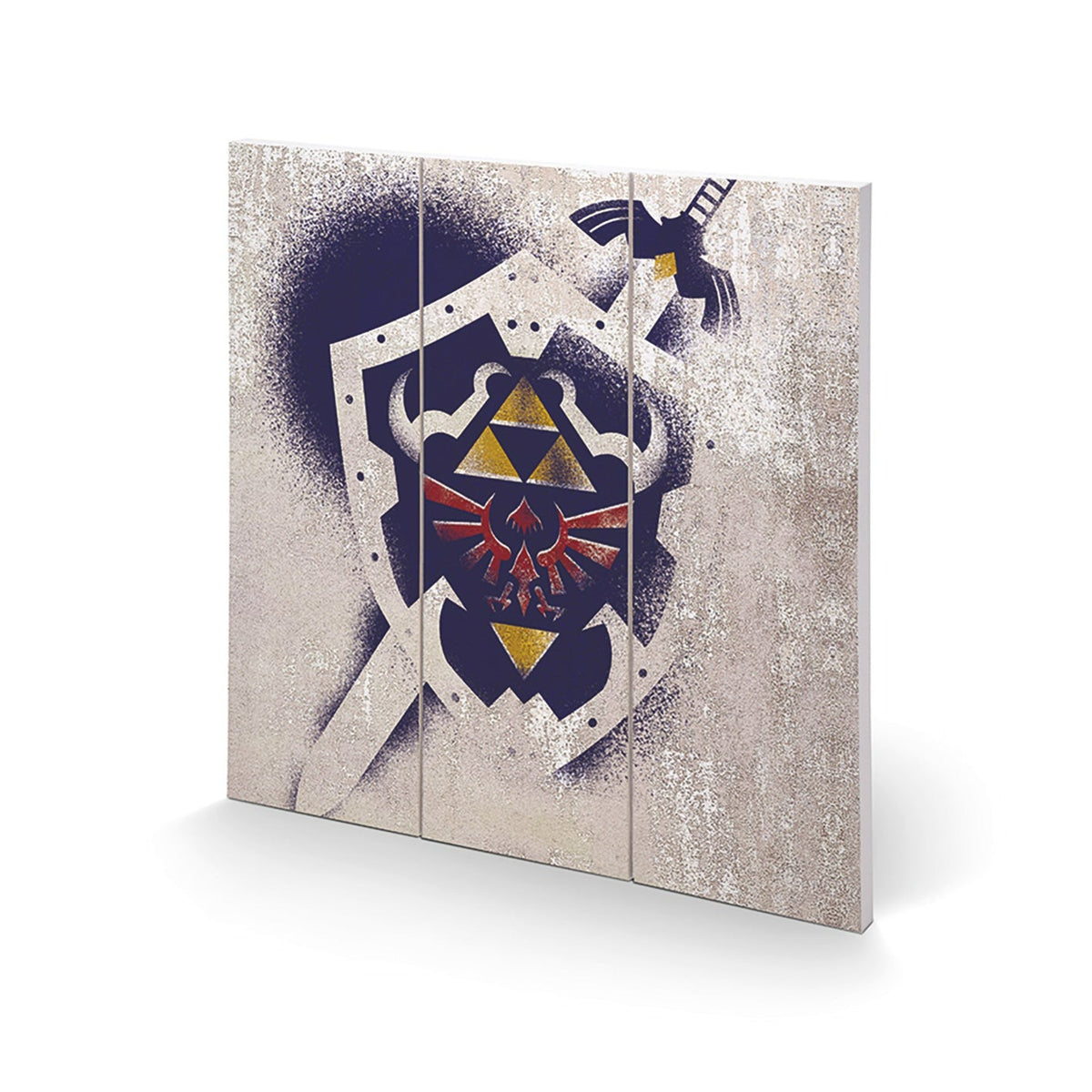 Legend of Zelda Hylian shield 30 x 30cm Square Wood Panel Print wall art officially licensed | Pyramid