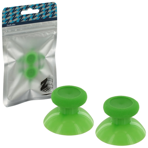 ZedLabz replacement concave rubber analog thumbsticks for Microsoft Xbox One controller - 2pk green