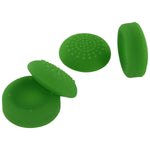 Assecure concave & convex soft silicone thumb grips for Sony PS4, analog thumb stick non slip grip caps for Playstation 4 controller - 4 pack green