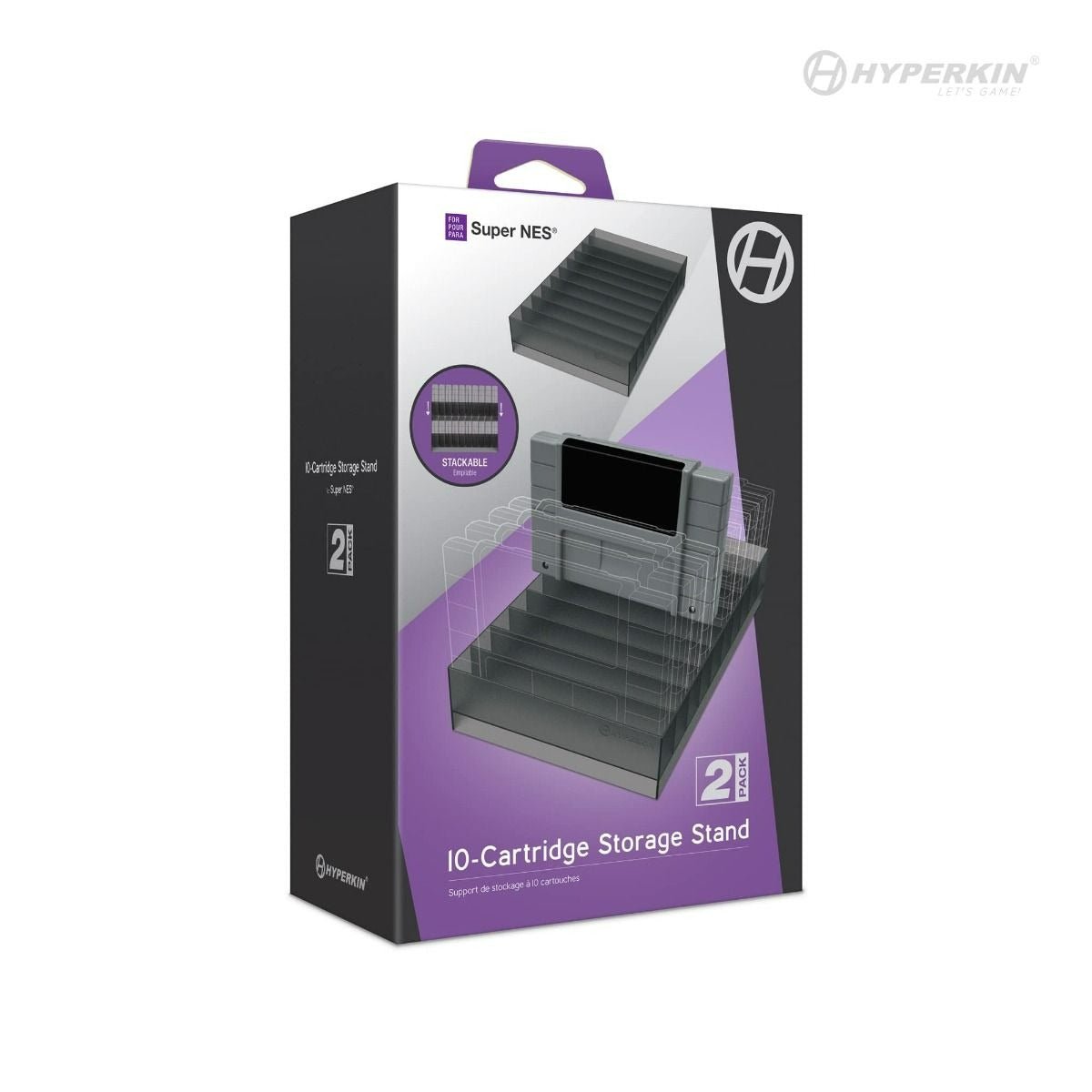 10 Game cartridge storage tray stand for Super Nintendo SNES (2 Pack) | Hyperkin - 5