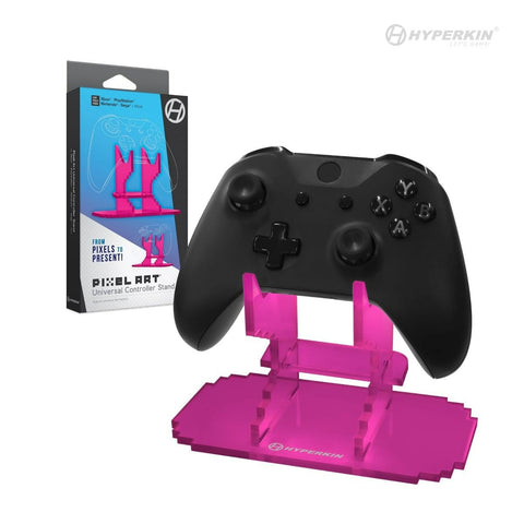 Pixel Art universal acrylic controller stand for Xbox, Playstation, Nintendo - Pink | Hyperkin