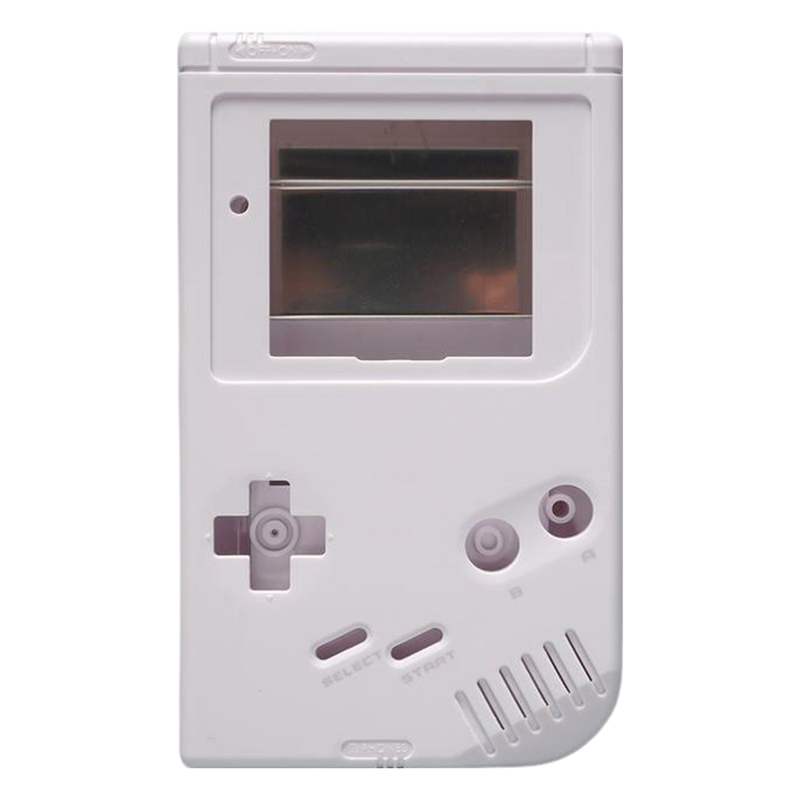 Modified IPS screen ready housing shell for Nintendo Game Boy DMG-01 console - White | Funnyplaying