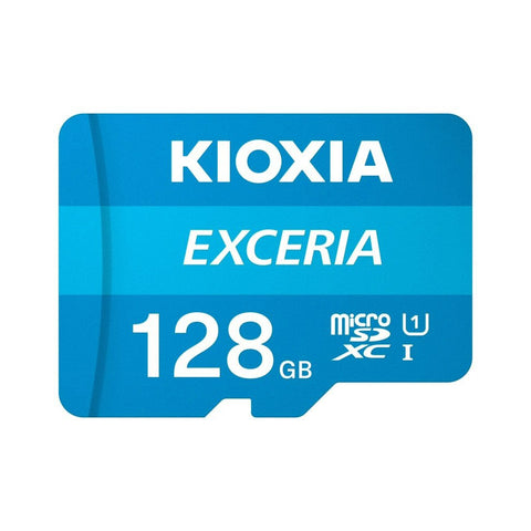128GB Exceria U1 Class 10 micro SD memory card in SD adapter | Kioxia