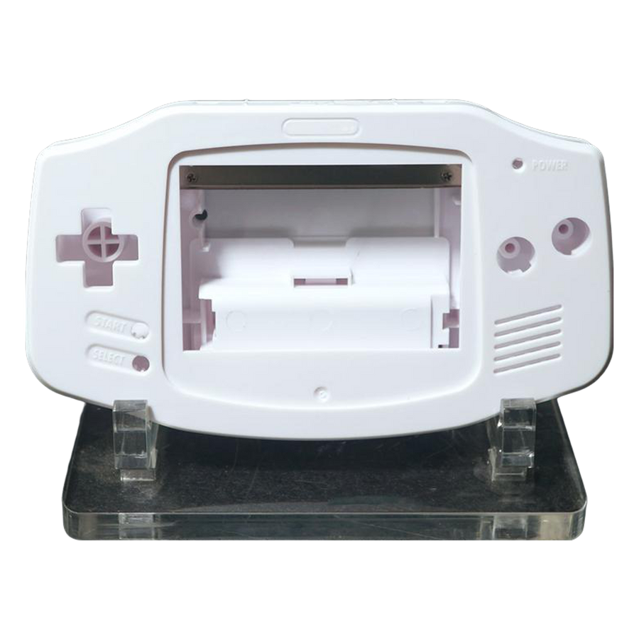 Modified housing front & back shell for IPS LCD screen Nintendo Game Boy Advance console - Pure White | Funnyplaying