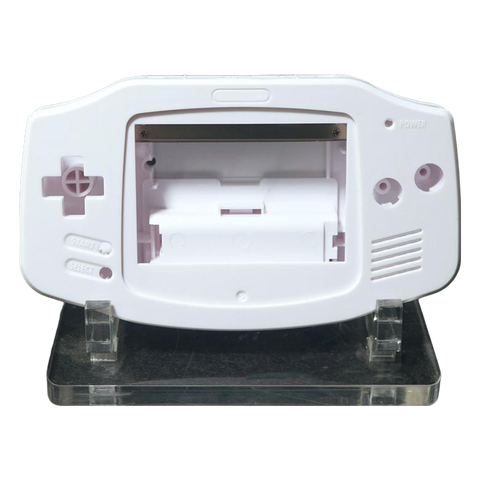 Modified housing front & back shell for IPS LCD screen Nintendo Game Boy Advance console - Pure White | Funnyplaying