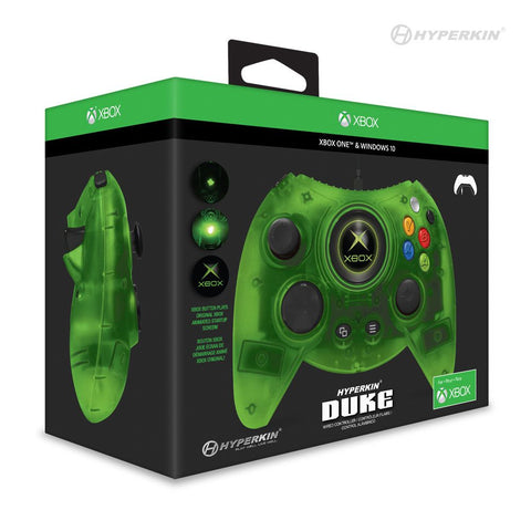 Duke styled Premium wired controller for Xbox Series X/ Xbox Series S/ Xbox One/ Windows 10 PC - Green Edition | Hyperkin