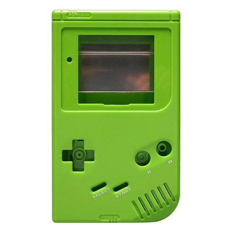 Modified IPS screen ready housing shell for Nintendo Game Boy DMG-01 console - Green | Funnyplaying