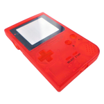 Housing shell for Nintendo Game Boy Pocket console repair replacement kit - Clear Red\Black Writing | ZedLabz