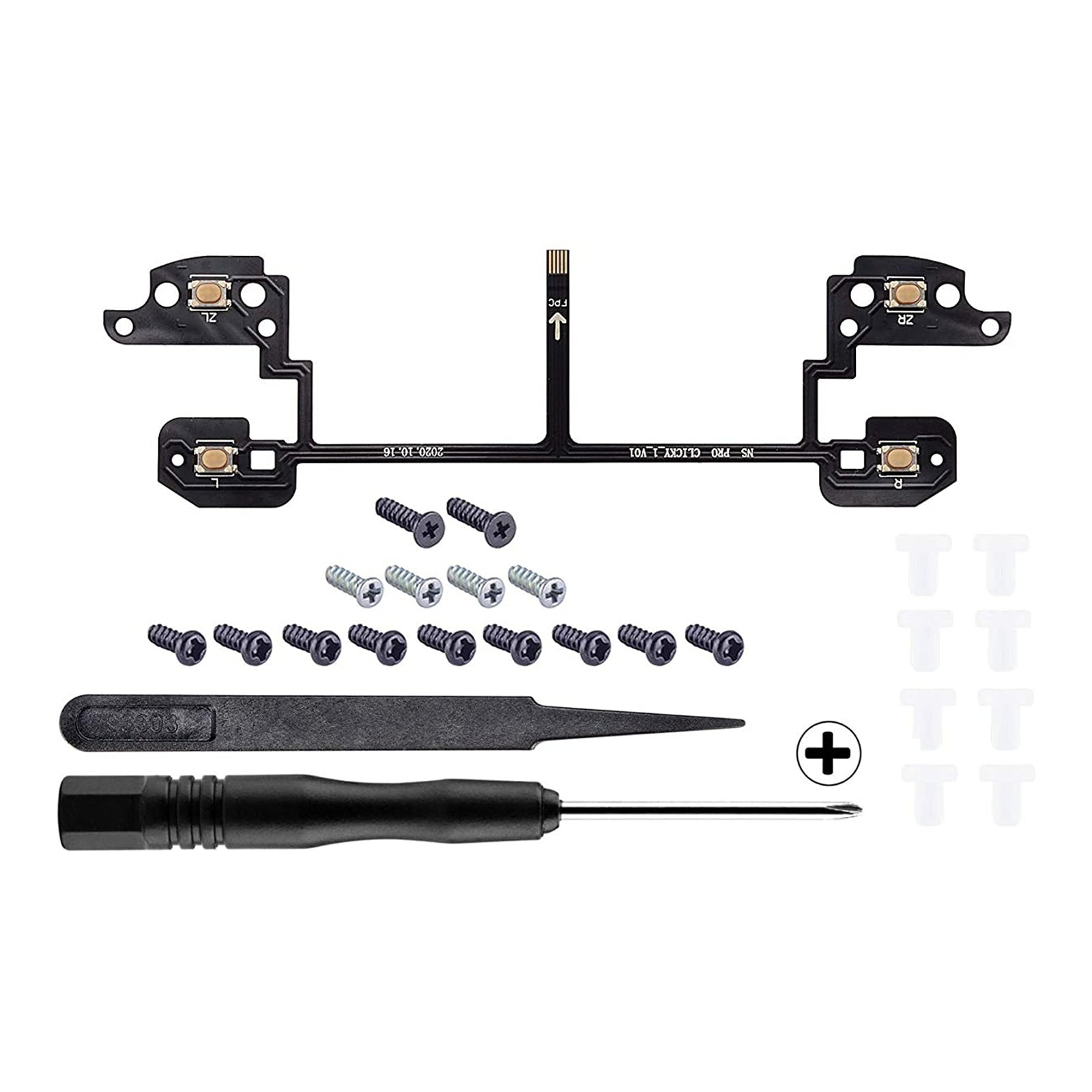 Clicky trigger mod for Nintendo Switch Pro Controller L R ZL ZR tactile button ribbon flex cable | eXtremeRate - 5
