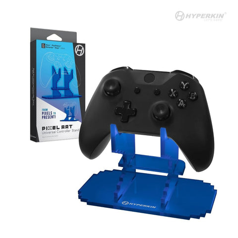 Pixel Art universal acrylic controller stand for Xbox, Playstation, Nintendo - Blue | Hyperkin