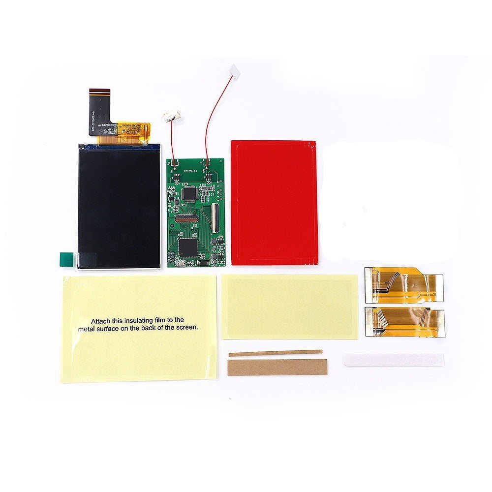 Drop in 3.0" IPS backlight LCD screen mod kit for Nintendo Game Boy Advance GBA with color Palettes - Easy install, no solder, no cut | Hispeedido