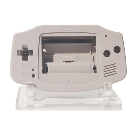 Modified housing front & back shell for IPS LCD screen Nintendo Game Boy Advance console - DMG-01 style grey | Funnyplaying