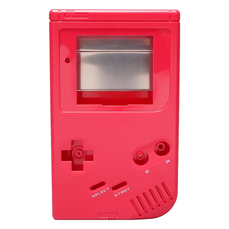 Modified IPS screen ready housing shell for Nintendo Game Boy DMG-01 console - Rose Red | Funnyplaying