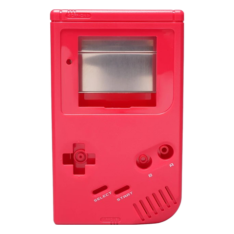 Modified IPS screen ready housing shell for Nintendo Game Boy DMG-01 console - Rose Red | Funnyplaying