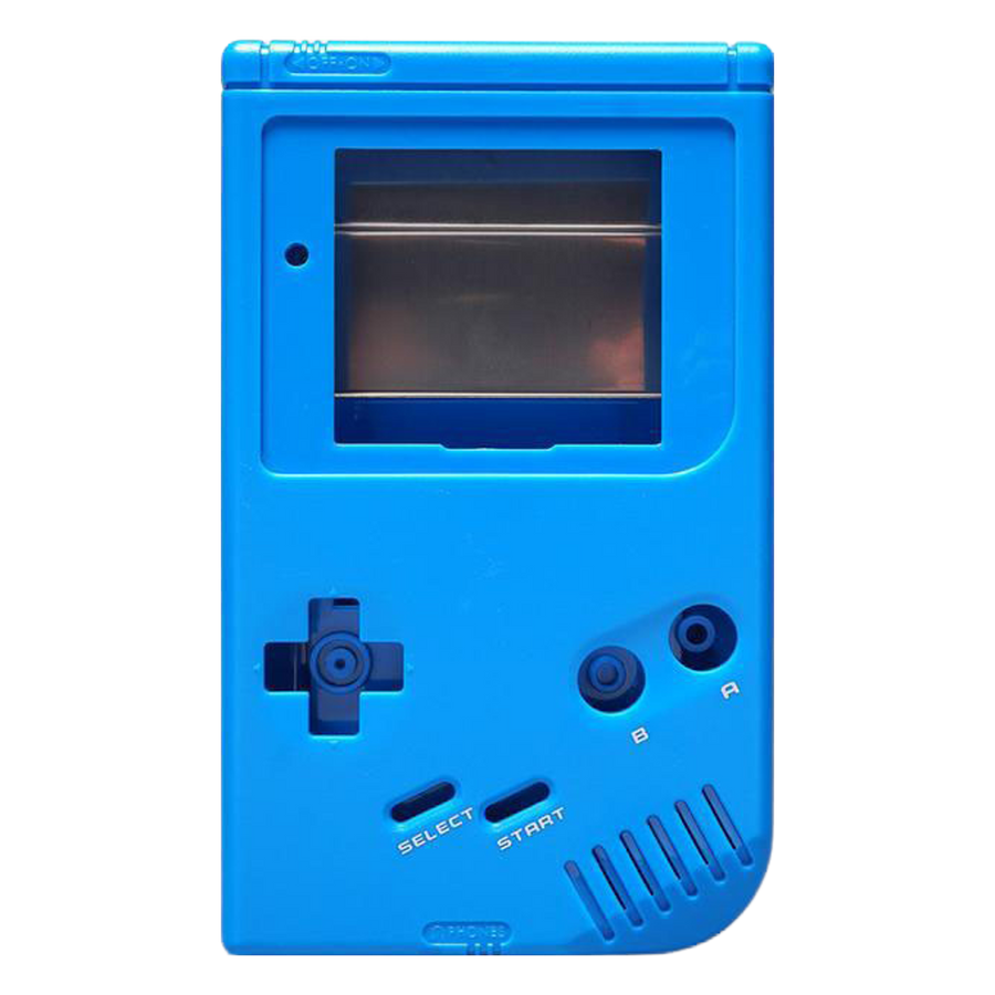 Modified IPS screen ready housing shell for Nintendo Game Boy DMG-01 console - Blue | Funnyplaying