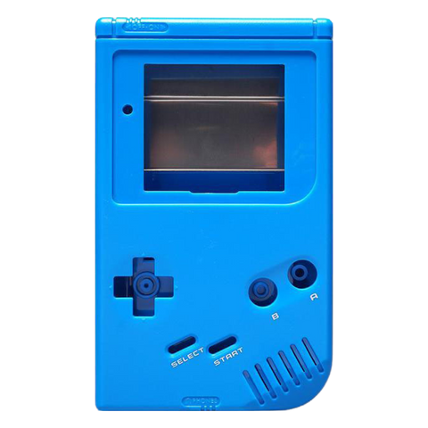 Modified IPS screen ready housing shell for Nintendo Game Boy DMG-01 console - Blue | Funnyplaying